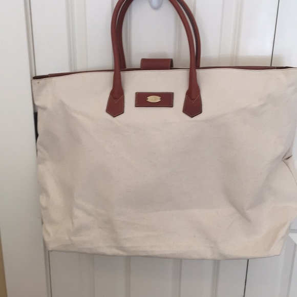 Escada large canvas and leather tote bag - Picture 1 of 8